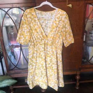 Yellow floral sundress